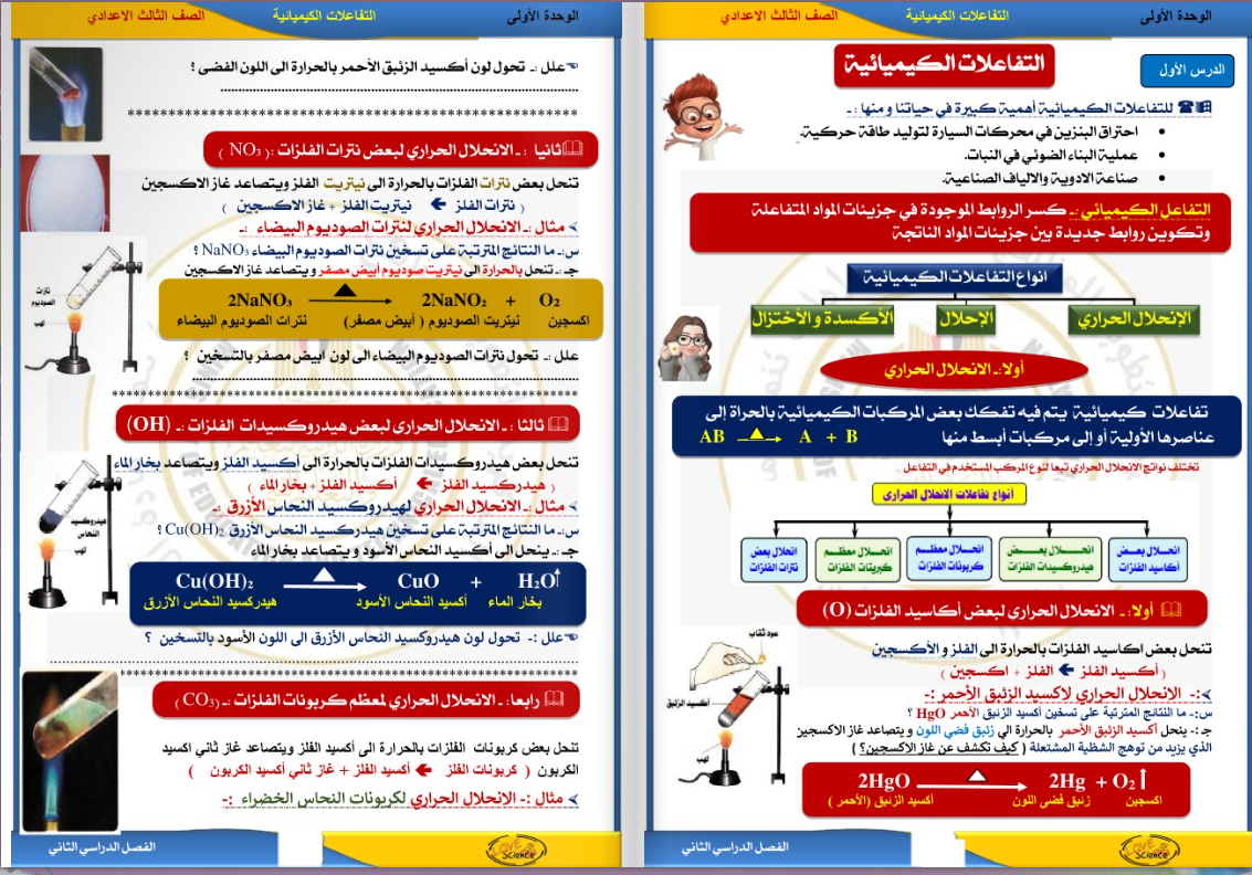 ملخص علوم للصف الثالث الإعدادي الترم الثاني 2025 pdf
